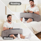 ✨ Memory Foam Lap Desk with Armrests & Pocket – Perfect for Reading or Working in Bed or Sofa