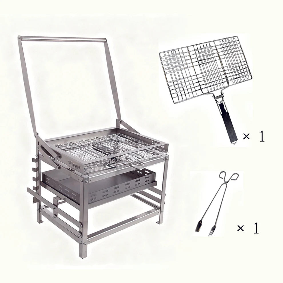 Adjustable Charcoal Rotating Grill