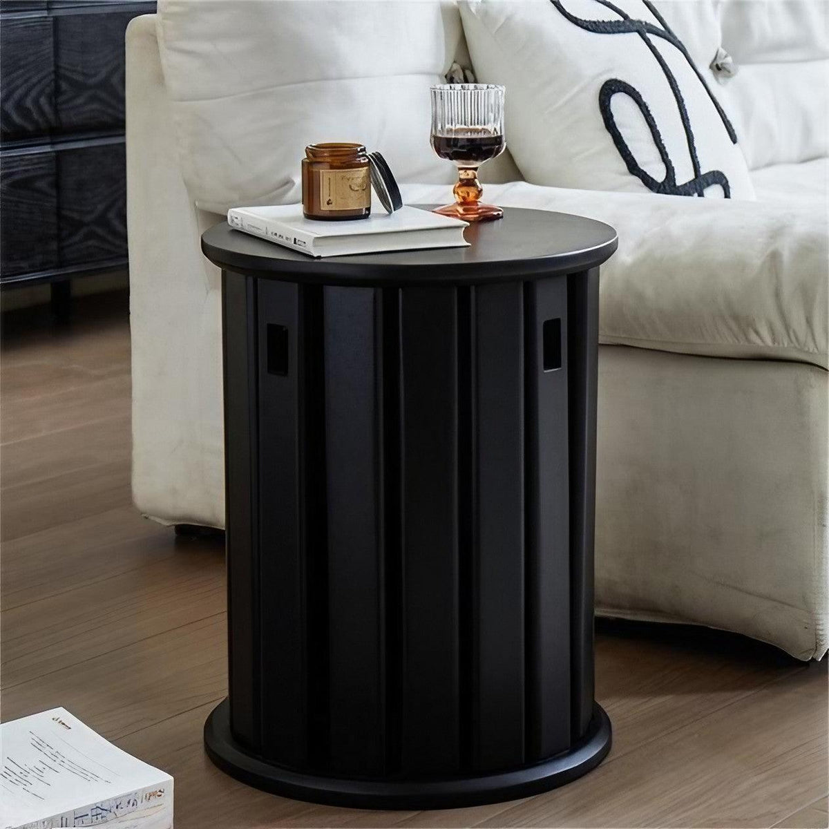 RoundCraft™ Stackable Dining Stool Set – Solid Wood (4-Piece Set)