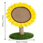 Cat Sunflower Scratching Post Made Of Sisal