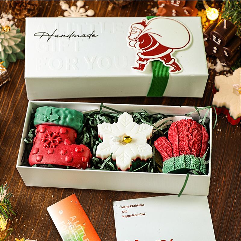 🕯️Cute Festive Scented Candles | Handmade Christmas Gift Set - Aromatherapy & Perfect Holiday Decor