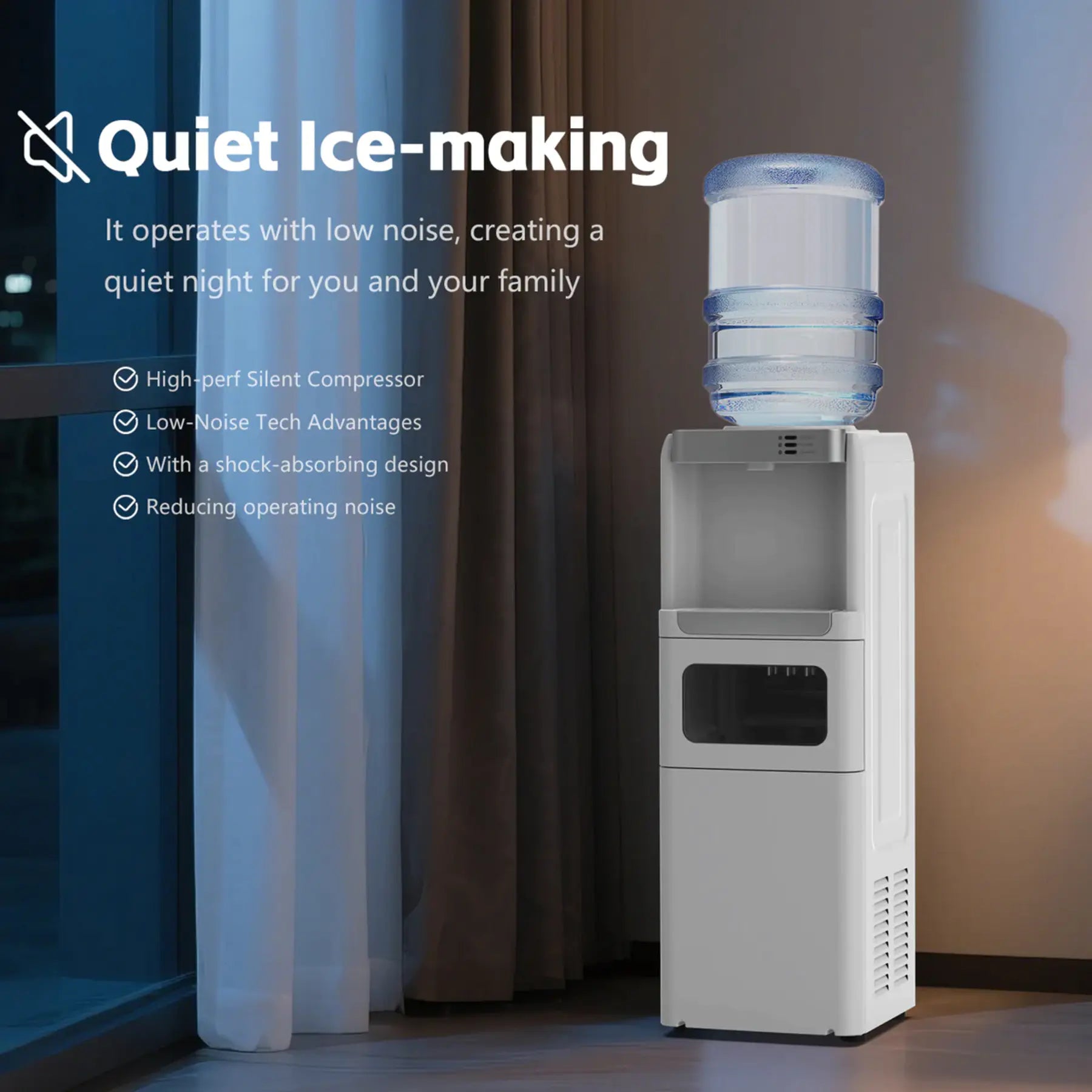 3-in-1 water dispenser with ice maker