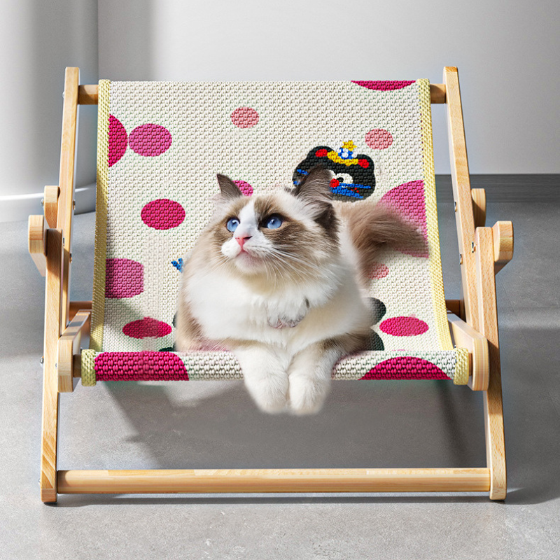 WhiskerGizmo™ Cat Hammock Bed with Sisal Scratching Board