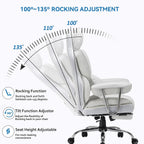✨ Executive Office Chair with Leg Rest and Lumbar Support