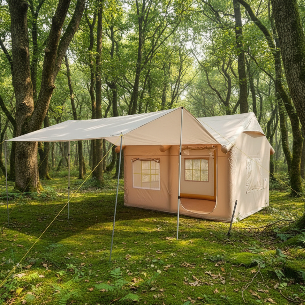 Waterproof Light Weight Oxford Cloth Automatic Inflatable Tent With Camping Equipment