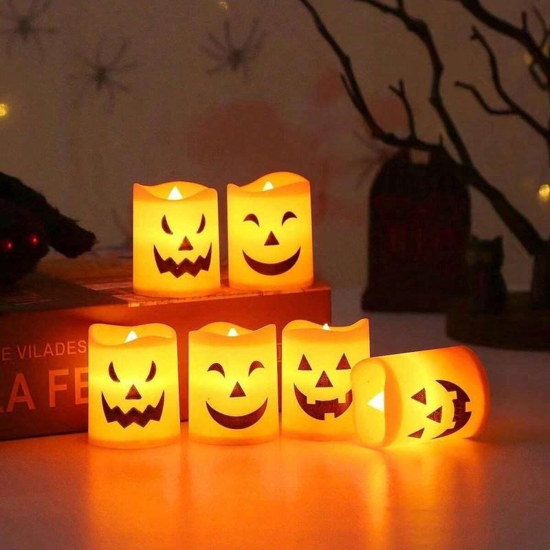 SpookGlow™ – Ghost Face LED Candles
