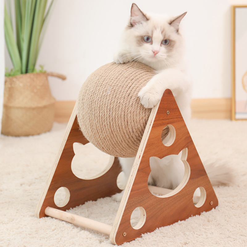 Cat Scratching Board Cat Toys Wooden Scratching Post