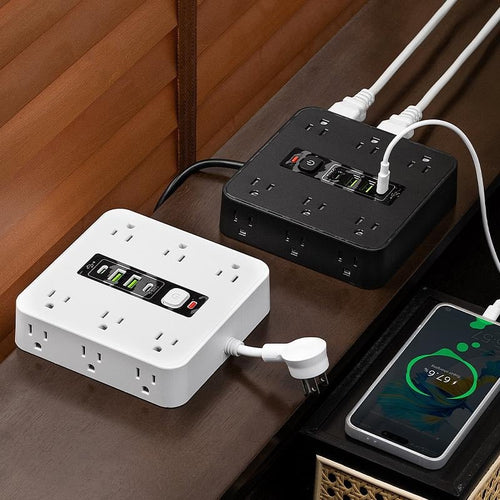 16-in-1 Power Strip with Switch & Surge Protection