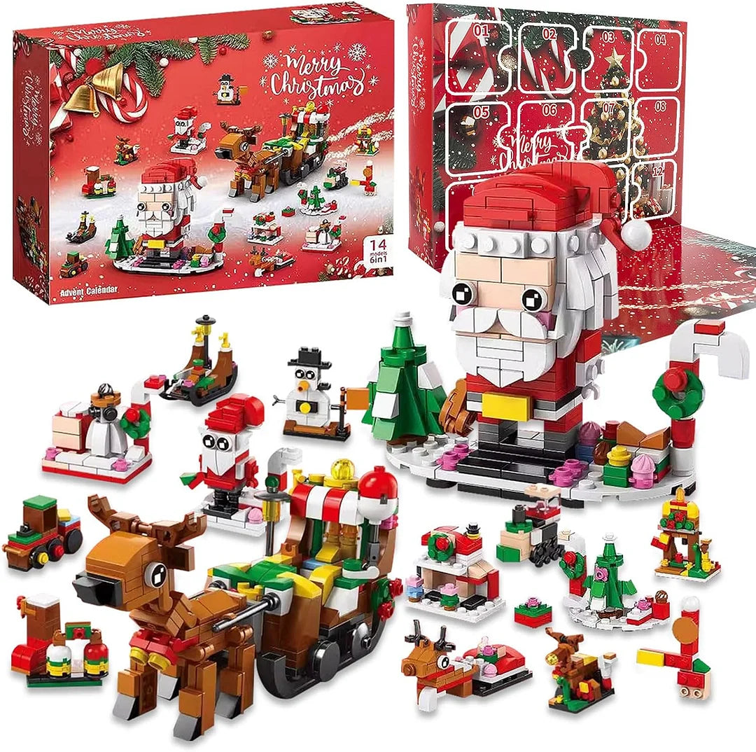 Christmas Advent Calendar Building Blocks Set