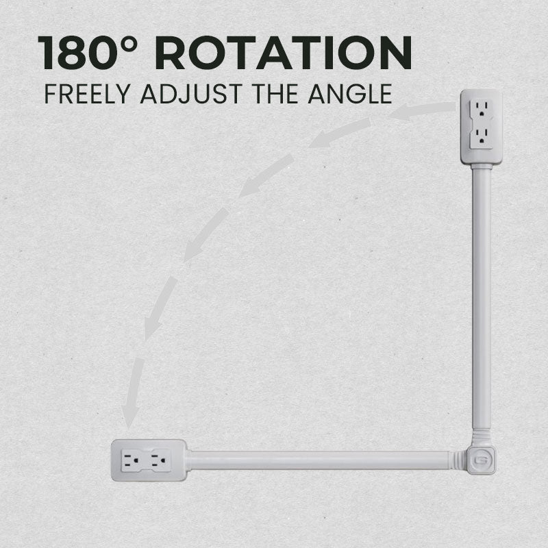 Power socket swivel extender