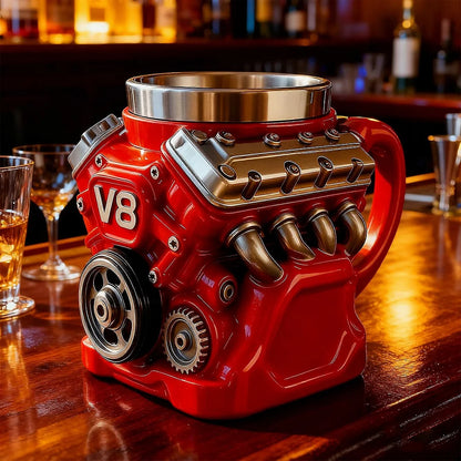 ⚡Ultimate V8 Engine Stainless Steel 3D Mug & A Gearhead's Dream✨