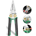 Outdoorfun 8 in 1 Wire Stripper Twister for Cutting and Pulling Wires Cable Scissors,Voltage Tester Pliers