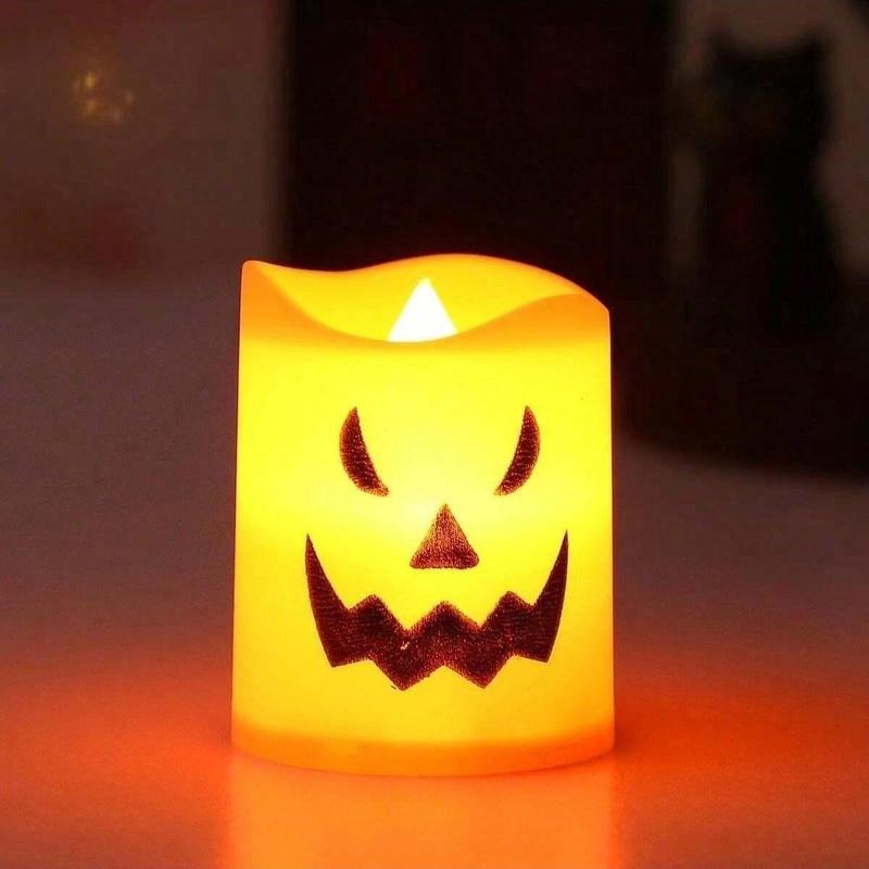 SpookGlow™ – Ghost Face LED Candles