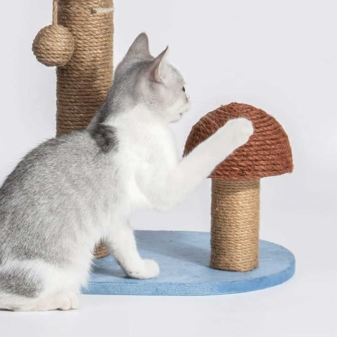 Cat Palm Tree/Mushroom Scratching Post Made of Sisal