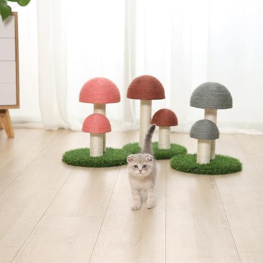 Cat Mushroom Scratching Post Made Of Sisal