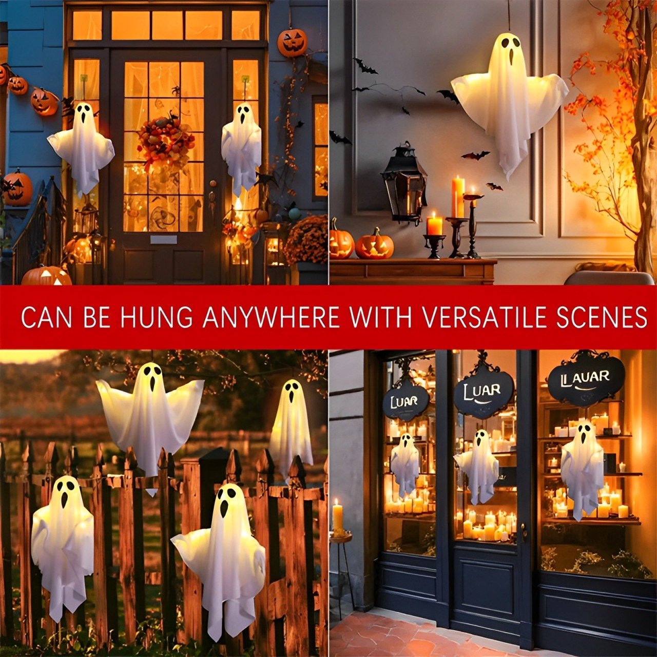 👻👻Halloween Glowing Ghost Chandelier