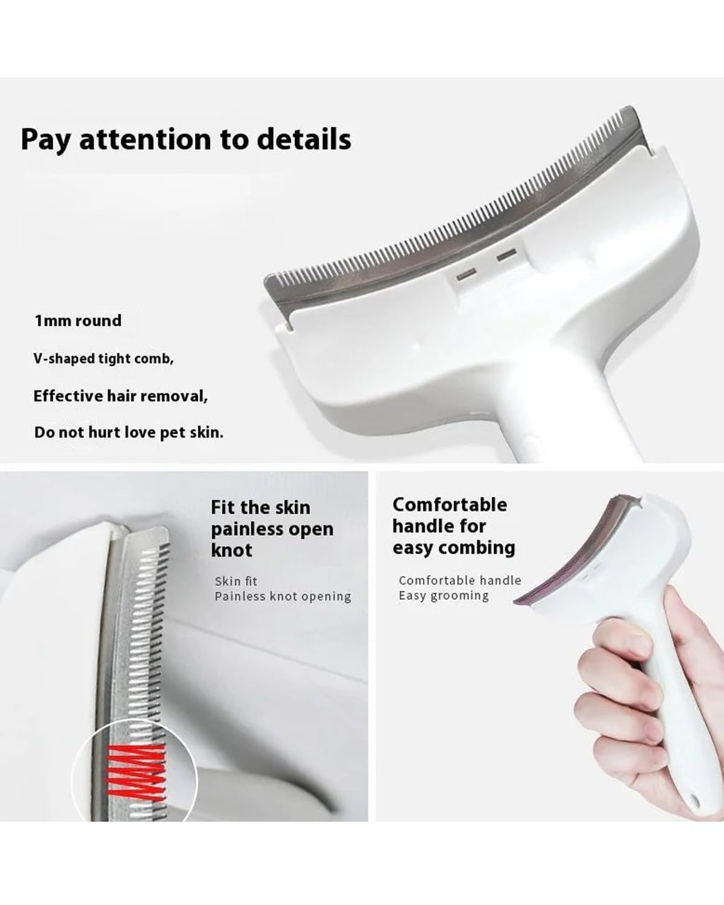 V-Tooth Deshedding Comb for Pets