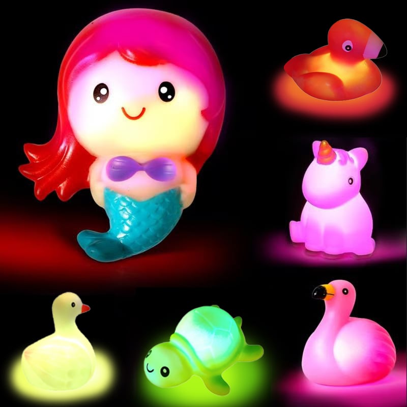 Light-up Bath Toys 🦖🧜‍♀️ for Kids 3-8, Glow in the Water 🌊✨ Perfect Christmas Gift 🎄🎁
