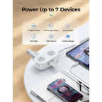 Travel Power Strip, ORICO 4 Outlets 2 USB Ports (1 USB C) with 4FT Wrapped Short Extension Cord Small Power Strip