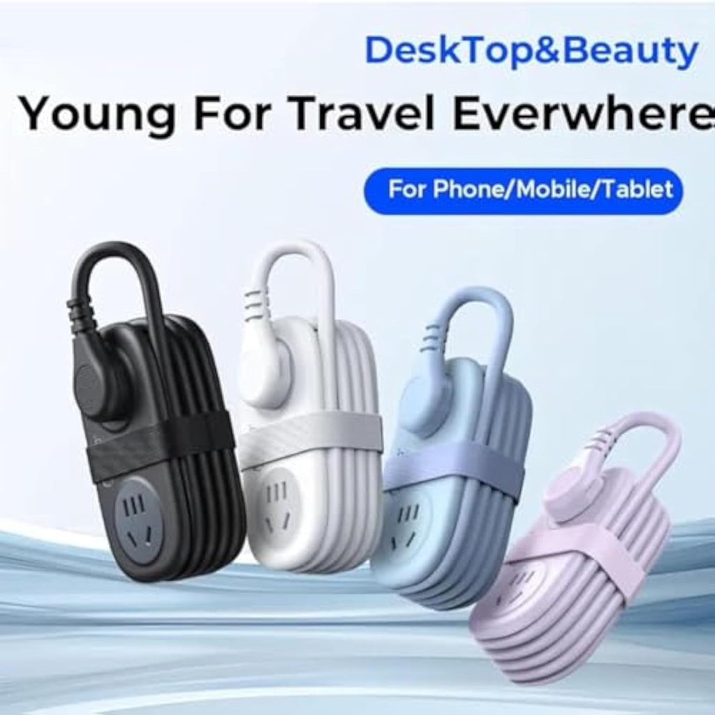 🔌 7-in-1 Power Strip – Compact Travel Charging Solution