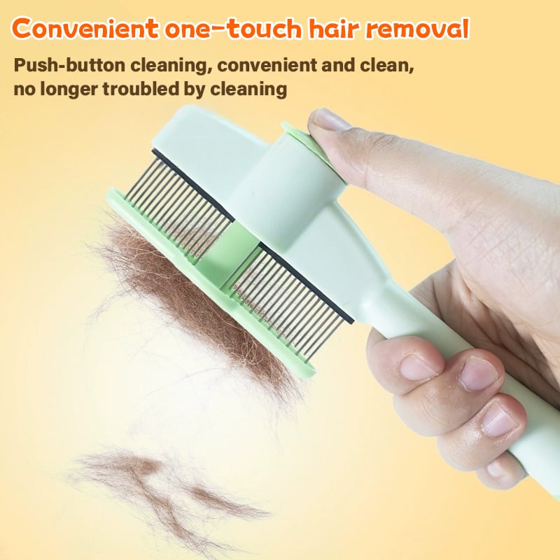 Self-cleaning Pet Flea Comb Grooming Brush - DogPlaybox