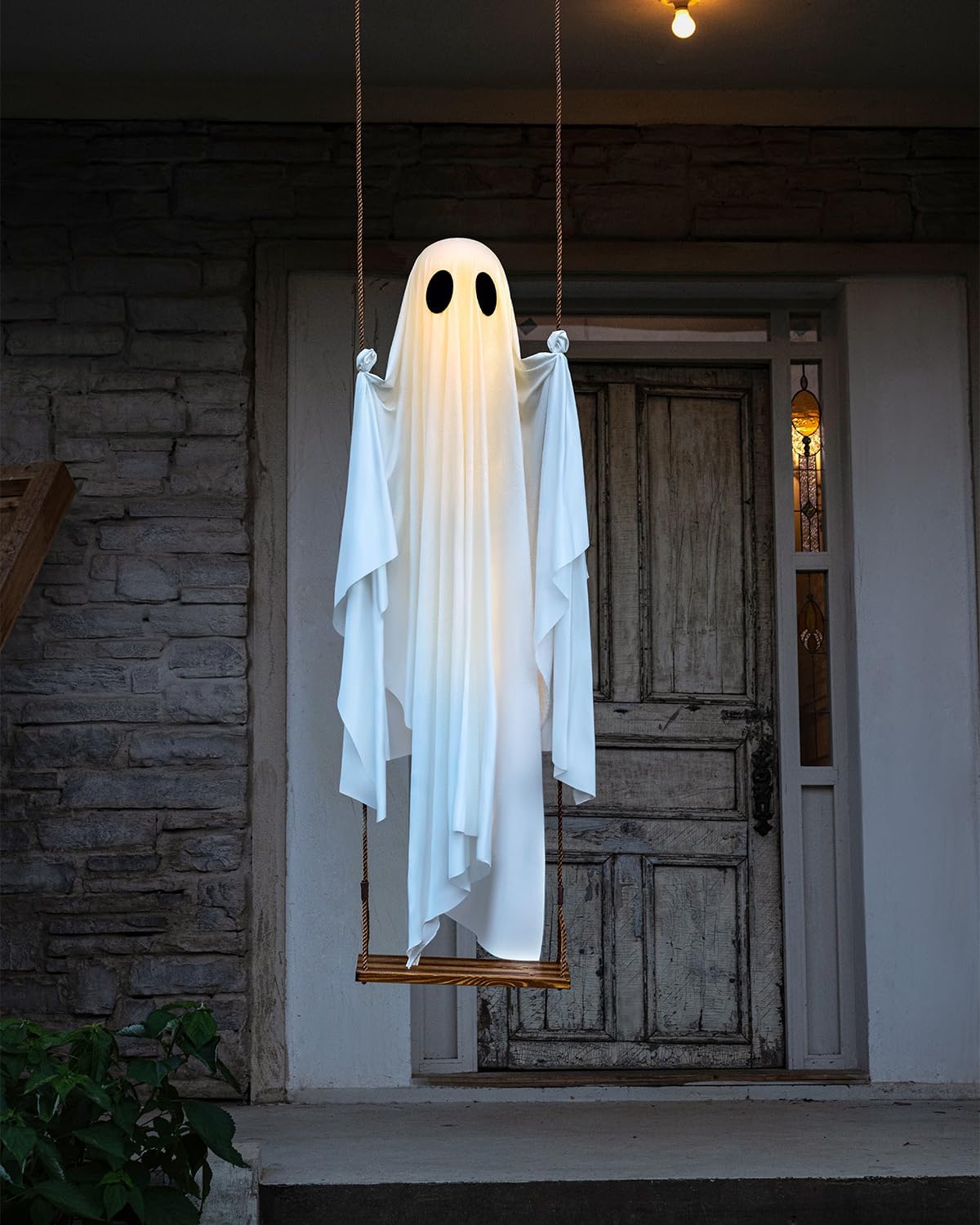 GhoulGlide – Large Swinging Ghost with 8-Mode LED Lighting