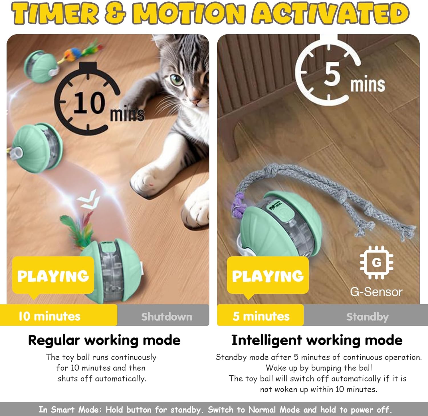 Smart Interactive Laser Ball for Cats – Voice, Light & Rolling Tail Fun