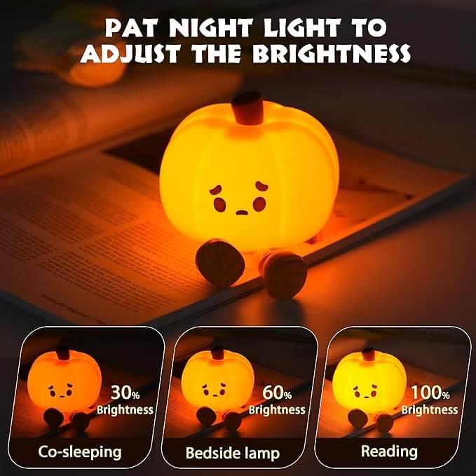 PumpkinGlow™ – Cute Rechargeable Pumpkin Lamp