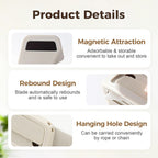 🏆 Flash Sale⚡ Magnetic Retractable Box Cutter - Safety Lock Utility Knife with Built-in Magnet for Easy Storage & Quick Access