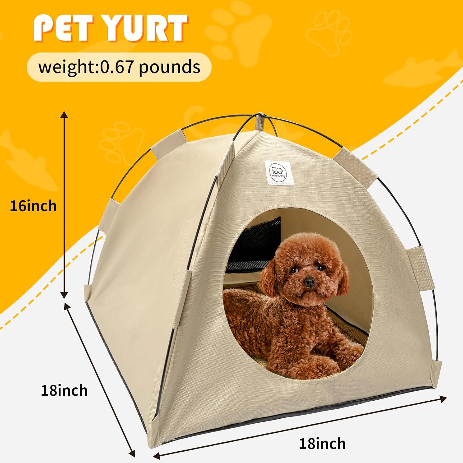 BreezyDen Pop-Up Pet Tent – Portable Hideaway for Cats & Small Dogs