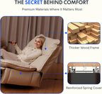 Nimbus™ 360° Swivel Rocker Recliner – Oversized Armless Lounge Chair with Premium Three-Proof Fabric