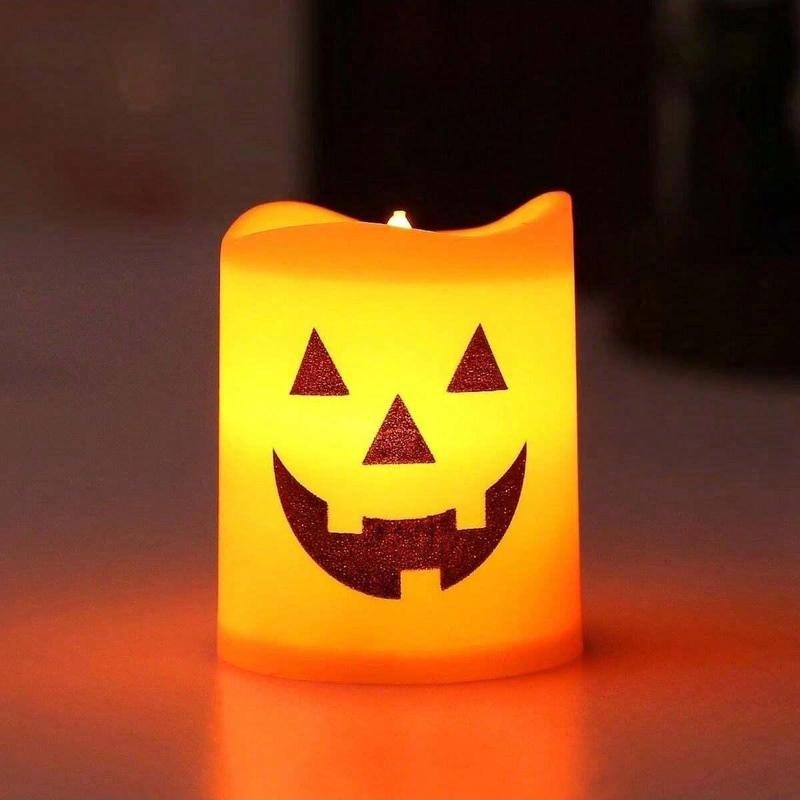 SpookGlow™ – Ghost Face LED Candles