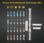 🔥24 in 1 DlY Screwdriver Set Magnetic Compact and Portable Ratchet Screwdriver