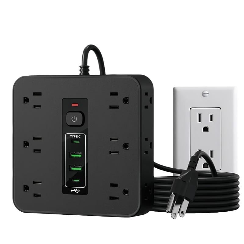 16-in-1 Power Strip with Switch & Surge Protection