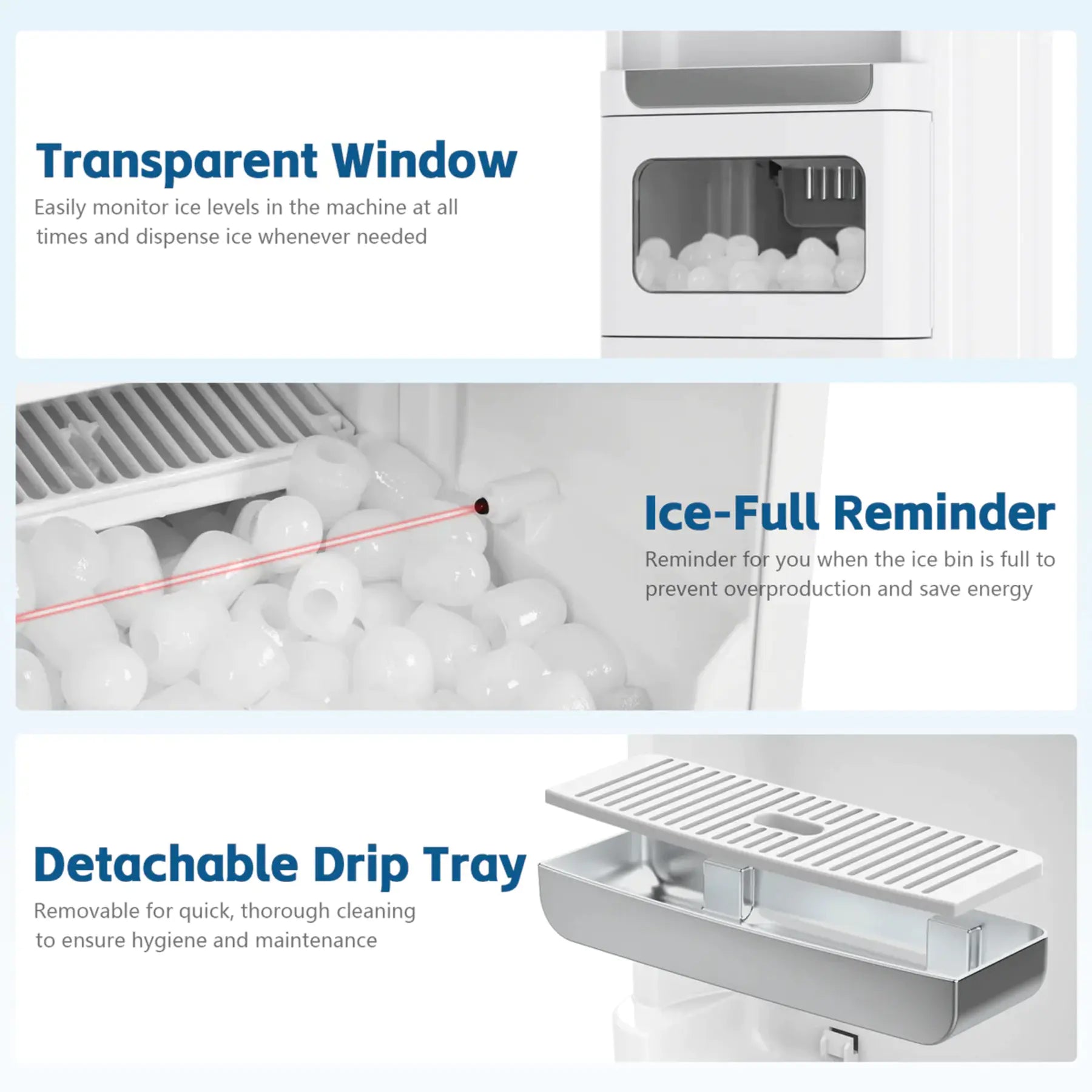 3-in-1 water dispenser with ice maker