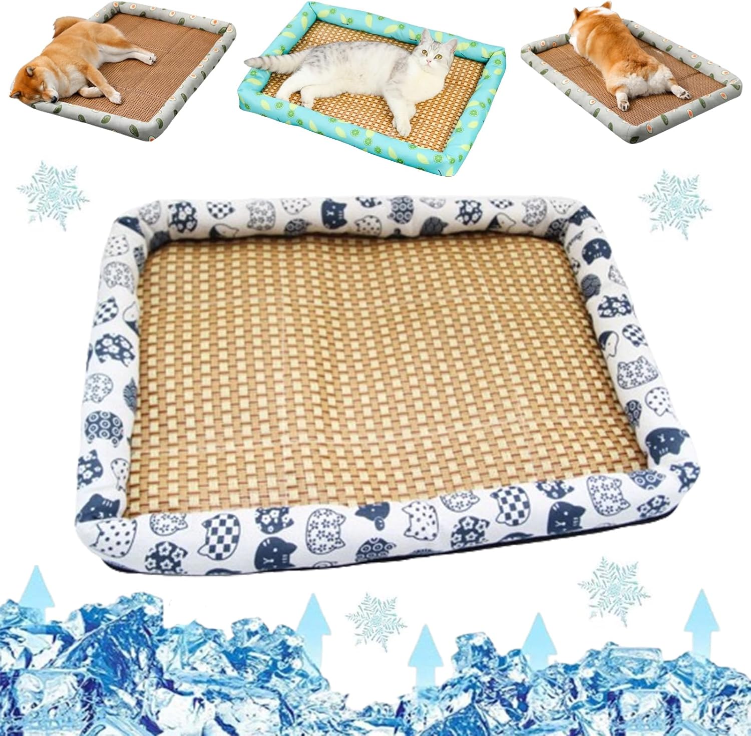 Breathable Rattan Cooling Pet Bed