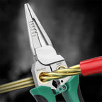 Outdoorfun 8 in 1 Wire Stripper Twister for Cutting and Pulling Wires Cable Scissors,Voltage Tester Pliers