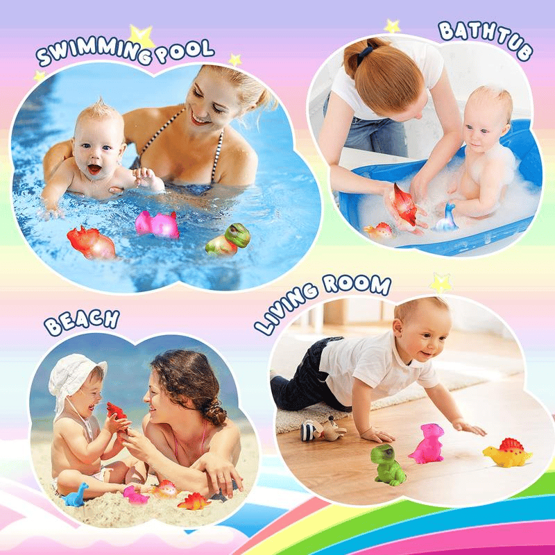 Light-up Bath Toys 🦖🧜‍♀️ for Kids 3-8, Glow in the Water 🌊✨ Perfect Christmas Gift 🎄🎁