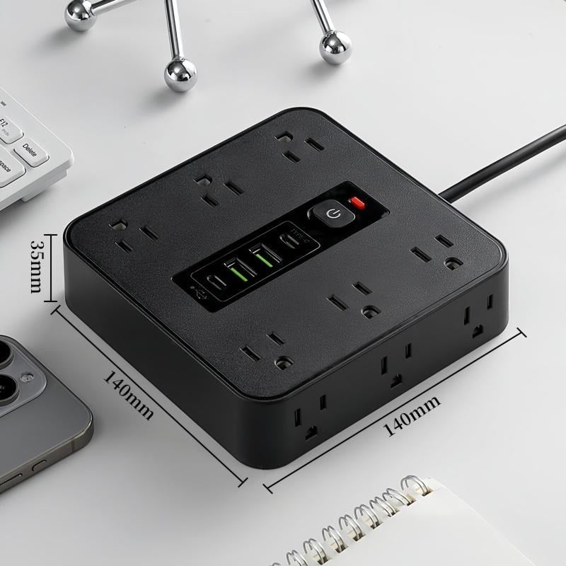 16-in-1 Power Strip with Switch & Surge Protection