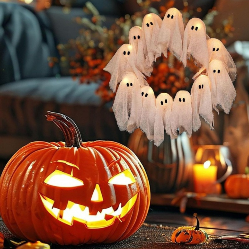 Halloween Ghost Wreath