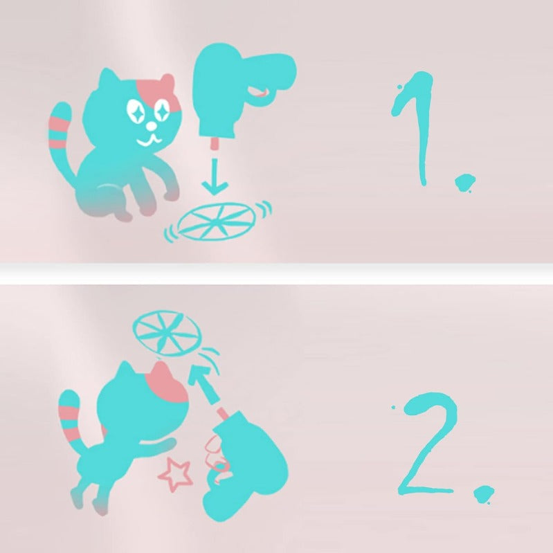 Light-Up Flying Disc Cat Launcher Set