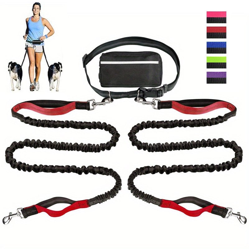 🔥Hands Free Dog Leash with Zipper Pouch