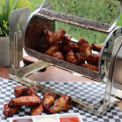 SpinRoast™ Rotating Grill – 360° Even Cooking & Stainless Steel