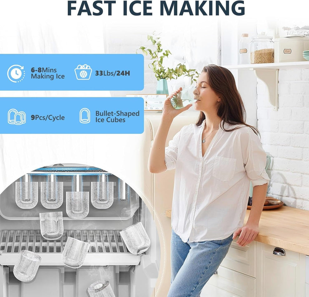 All-in-One Hot/Cold Water Dispenser + Ice Maker