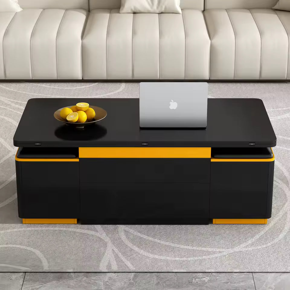 Multifunctional Lift Top Coffee Table With 4 Storage Stools