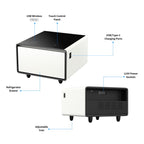 Smart Side Table with Built-In Fridge Drawer & Charging Station