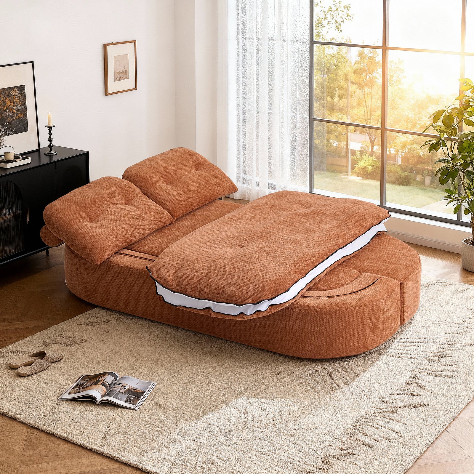 2 in 1 Convertible Sofa Bed — Memory Foam Comfort