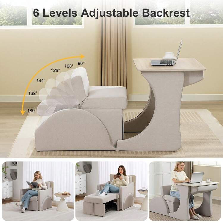 StepGizmo Convertible Sleeper Chair Sofa Bed