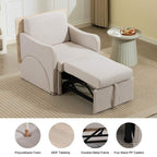 3-in-1 Convertible Sleeper Chair Sofa Bed – Adjustable Armchair with Pull-Out Bed