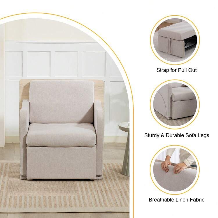 StepGizmo Convertible Sleeper Chair Sofa Bed